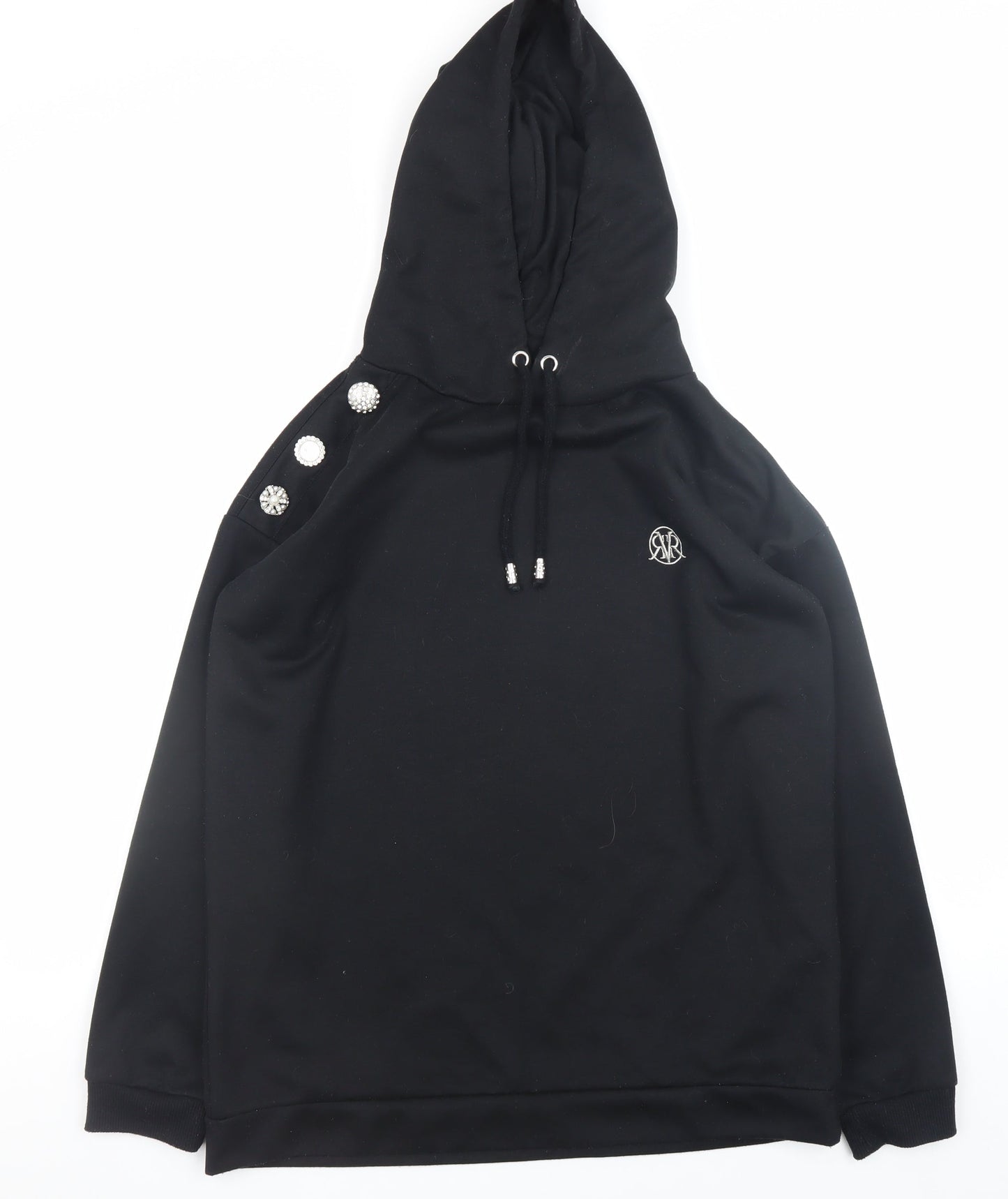 Womens UK Size S River Island Black Pullover Hoodie