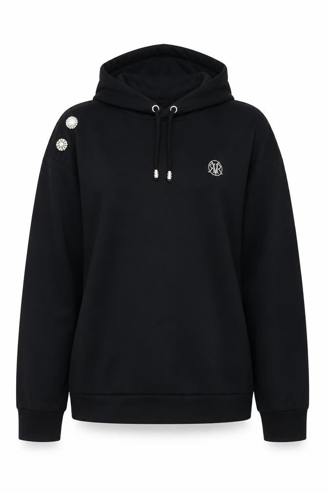 Womens UK Size S River Island Black Pullover Hoodie