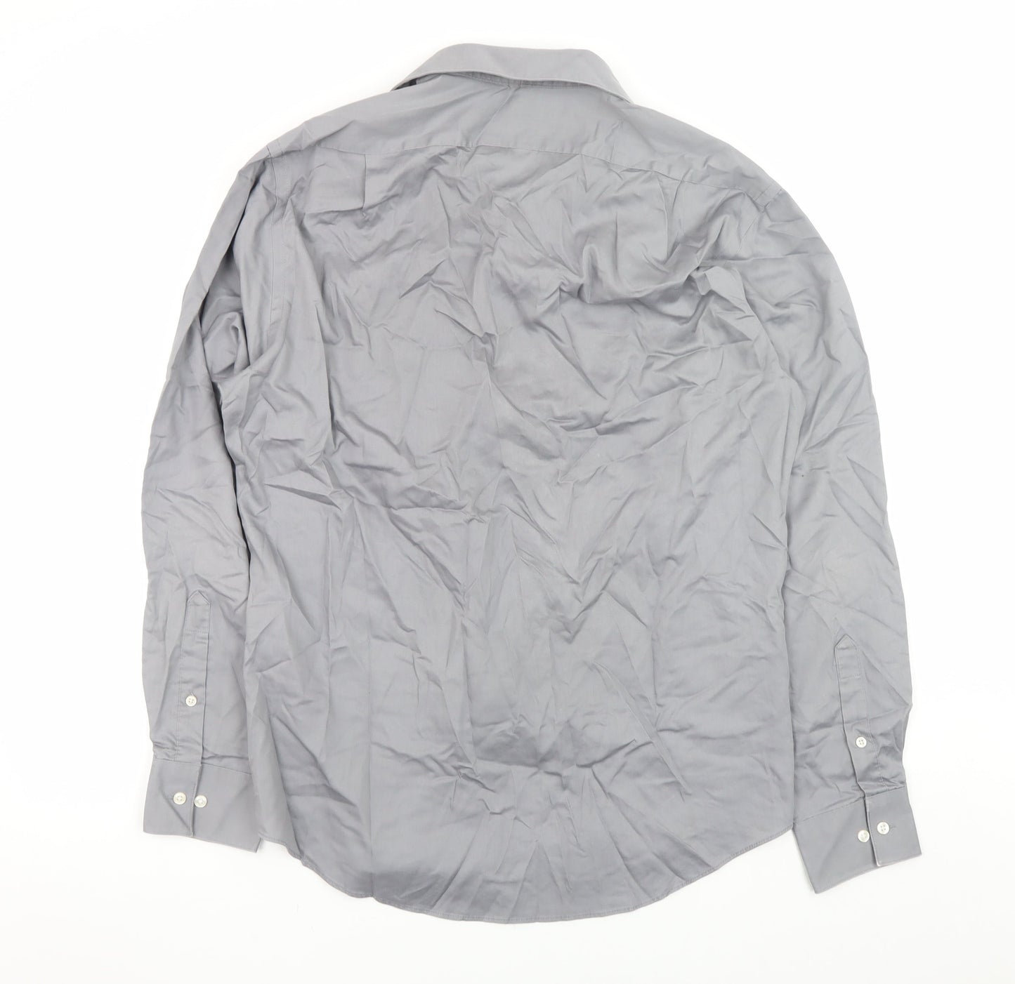 Mens UK Collar Size 16 Van Heusen Smart Grey  Dress Shirt