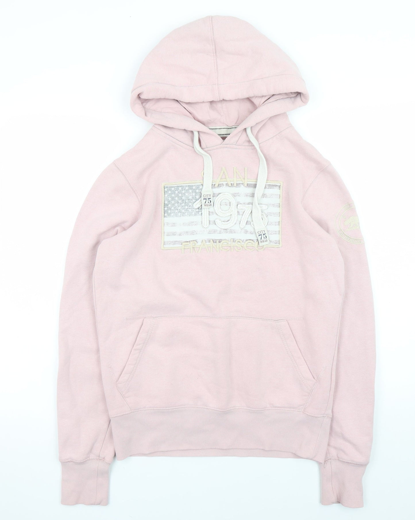 Womens UK Size S California Citywear Pink Pullover Hoodie