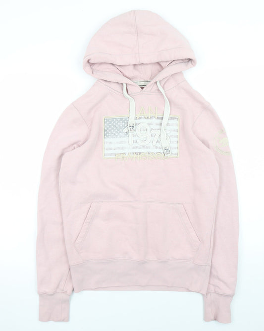Womens UK Size S California Citywear Pink Pullover Hoodie