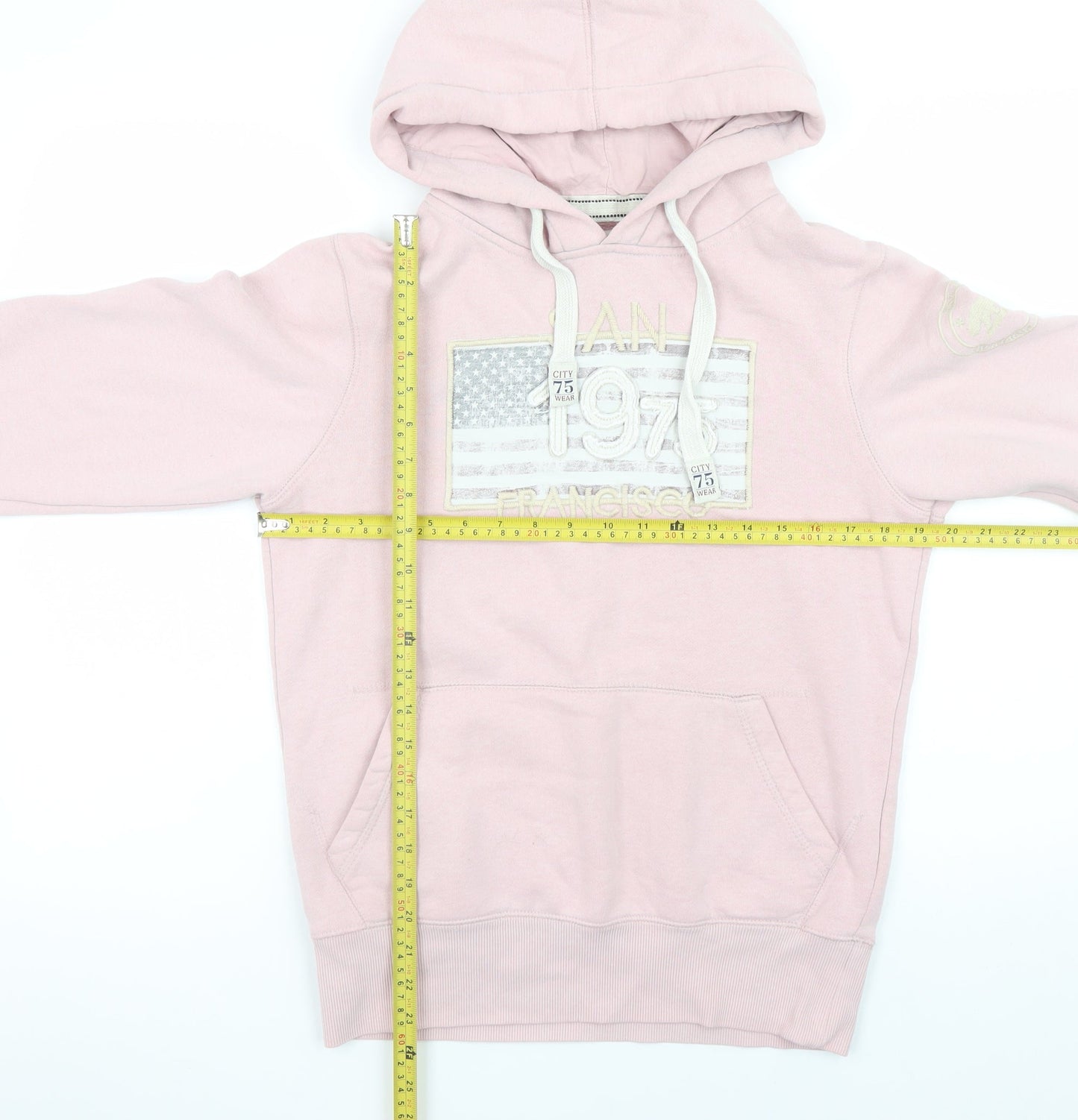 Womens UK Size S California Citywear Pink Pullover Hoodie