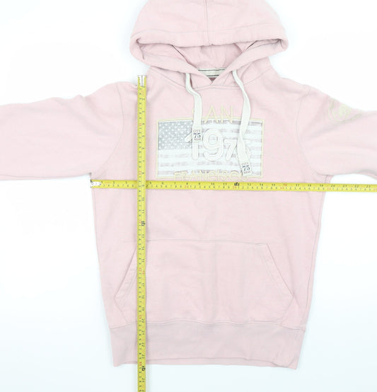 Womens UK Size S California Citywear Pink Pullover Hoodie