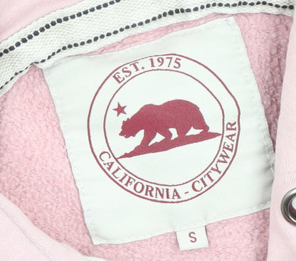 Womens UK Size S California Citywear Pink Pullover Hoodie