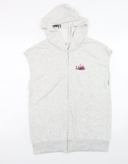 Girls UK Size 16 Years H&M Grey Full Zip Hoodie