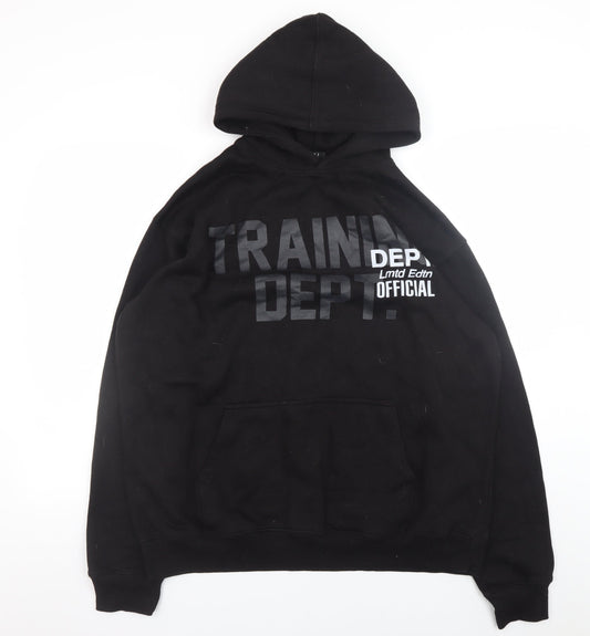 Mens UK Size M boohooMAN Black Pullover Hoodie