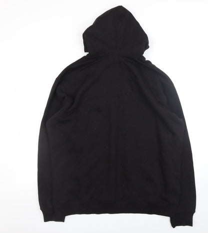 Mens UK Size M boohooMAN Black Pullover Hoodie