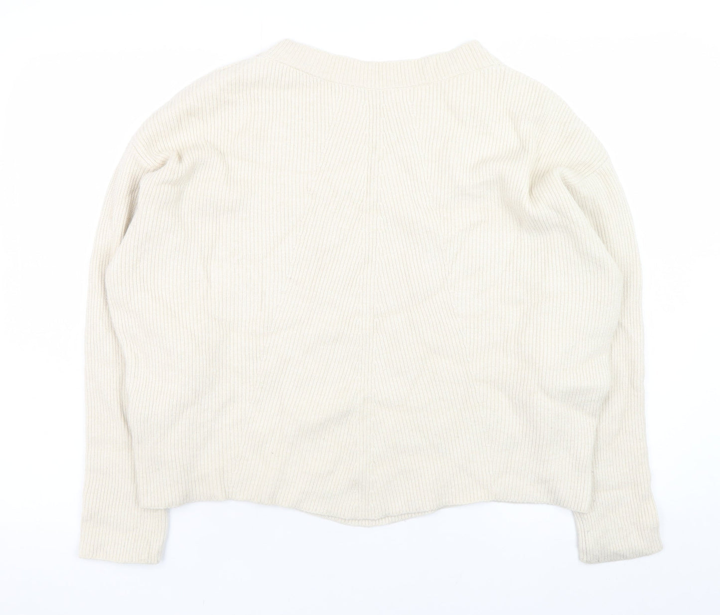 Womens UK Size S Zara Beige Pullover Jumper