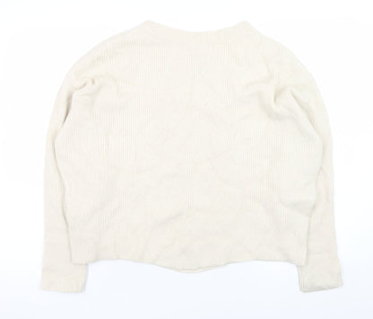 Womens UK Size S Zara Beige Pullover Jumper