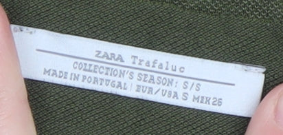 Unisex Adults UK Size S Zara Green  T-Shirt