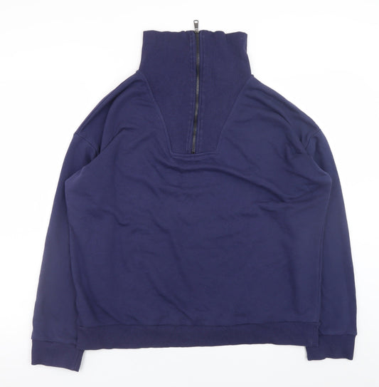 Womens UK Size 16 M&Co Blue Pullover Sweatshirt