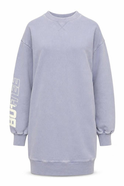 BO+TEE Women Blue XS Sweatshirt Dress Long Sleeve Casual Jersey