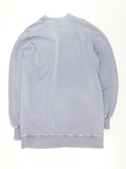 BO+TEE Women Blue XS Sweatshirt Dress Long Sleeve Casual Jersey