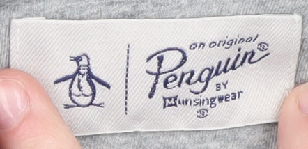 Mens UK Size XL Original Penguin Grey Pullover Hoodie