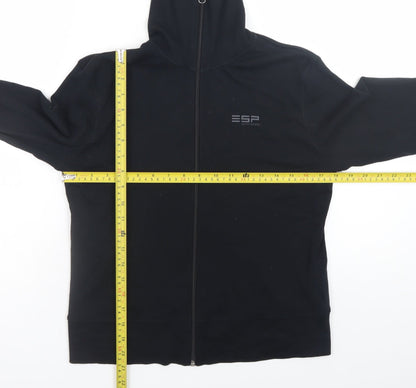 Mens UK Size L Esprit Sports Black Full Zip Sweatshirt