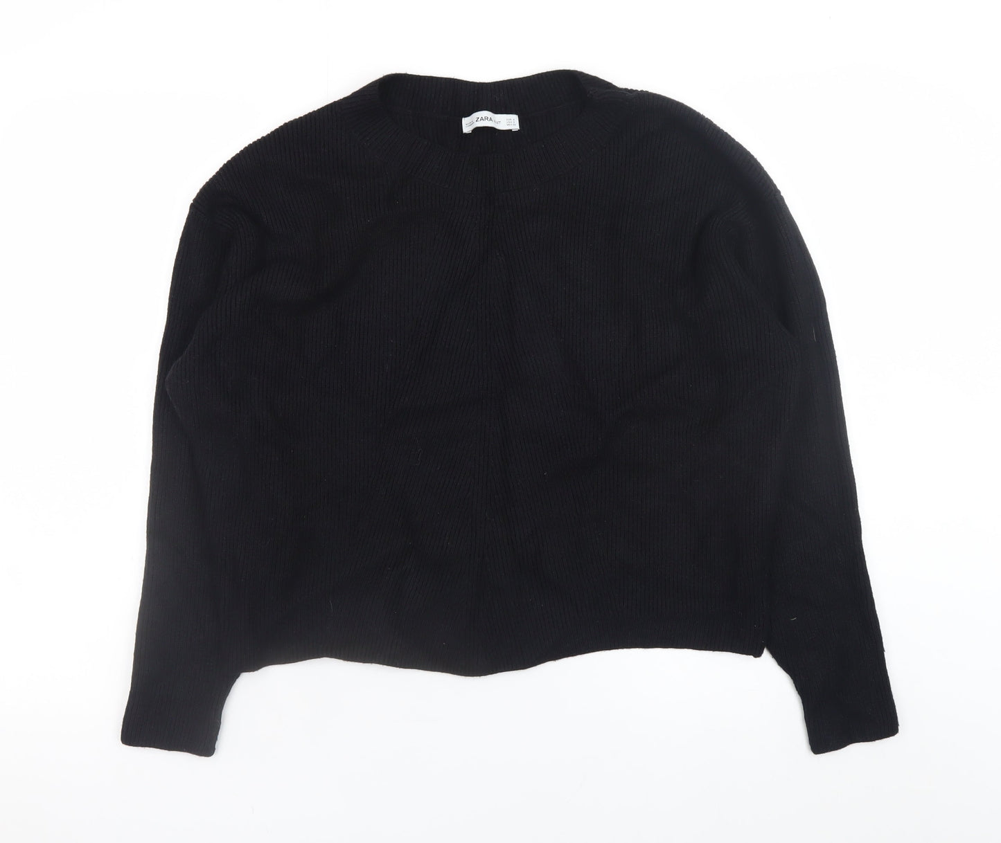 Womens UK Size 8 Zara Black Pullover Jumper