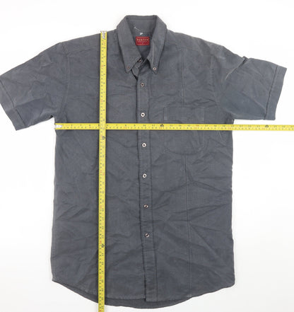 Burton Menswear Grey Short Sleeve Button-Up Shirt Size S