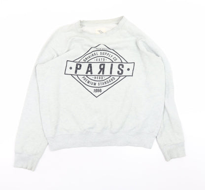 Womens UK Size L Cedar Wood State Grey Pullover Sweatshirt