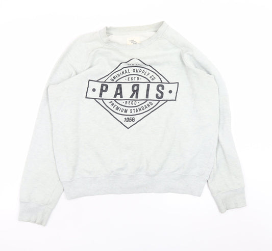 Womens UK Size L Cedar Wood State Grey Pullover Sweatshirt