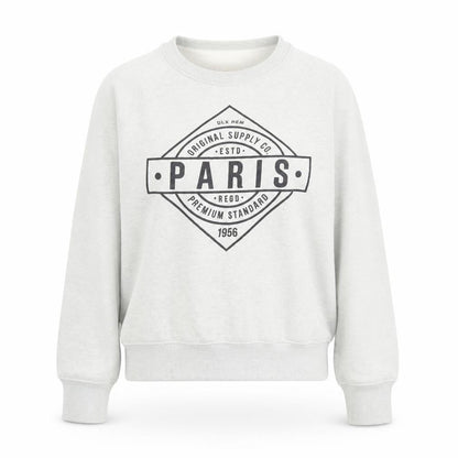 Cedarwood State Women’s Grey Paris Graphic Pullover Sweatshirt Size L