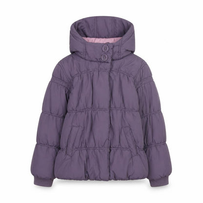 Next Girls Purple Hooded Puffer Jacket Coat 9-10 Years Lined Winter Outerwear