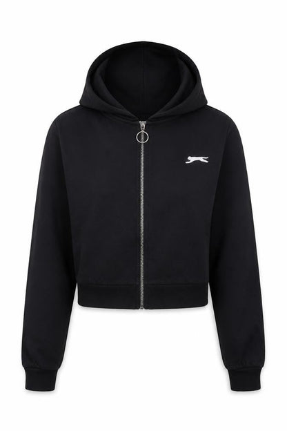 Womens UK Size 8 Slazenger Black Full Zip Hoodie