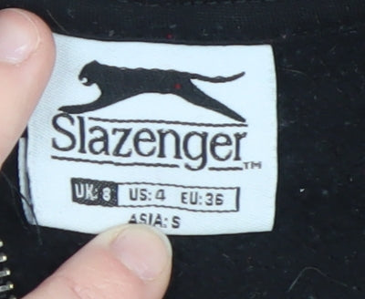Womens UK Size 8 Slazenger Black Full Zip Hoodie