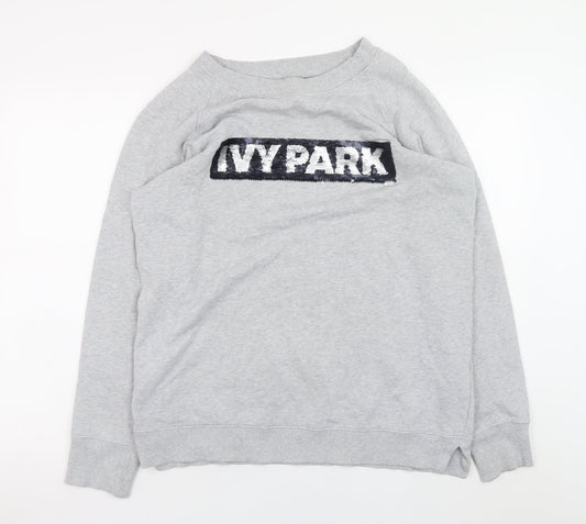 Womens UK Size 2XS IVY PARK Grey Pullover Sweatshirt