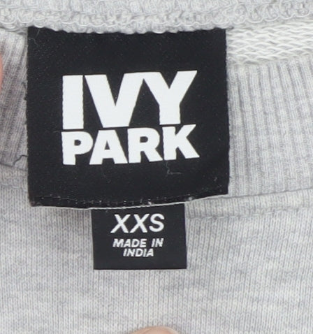 Womens UK Size 2XS IVY PARK Grey Pullover Sweatshirt