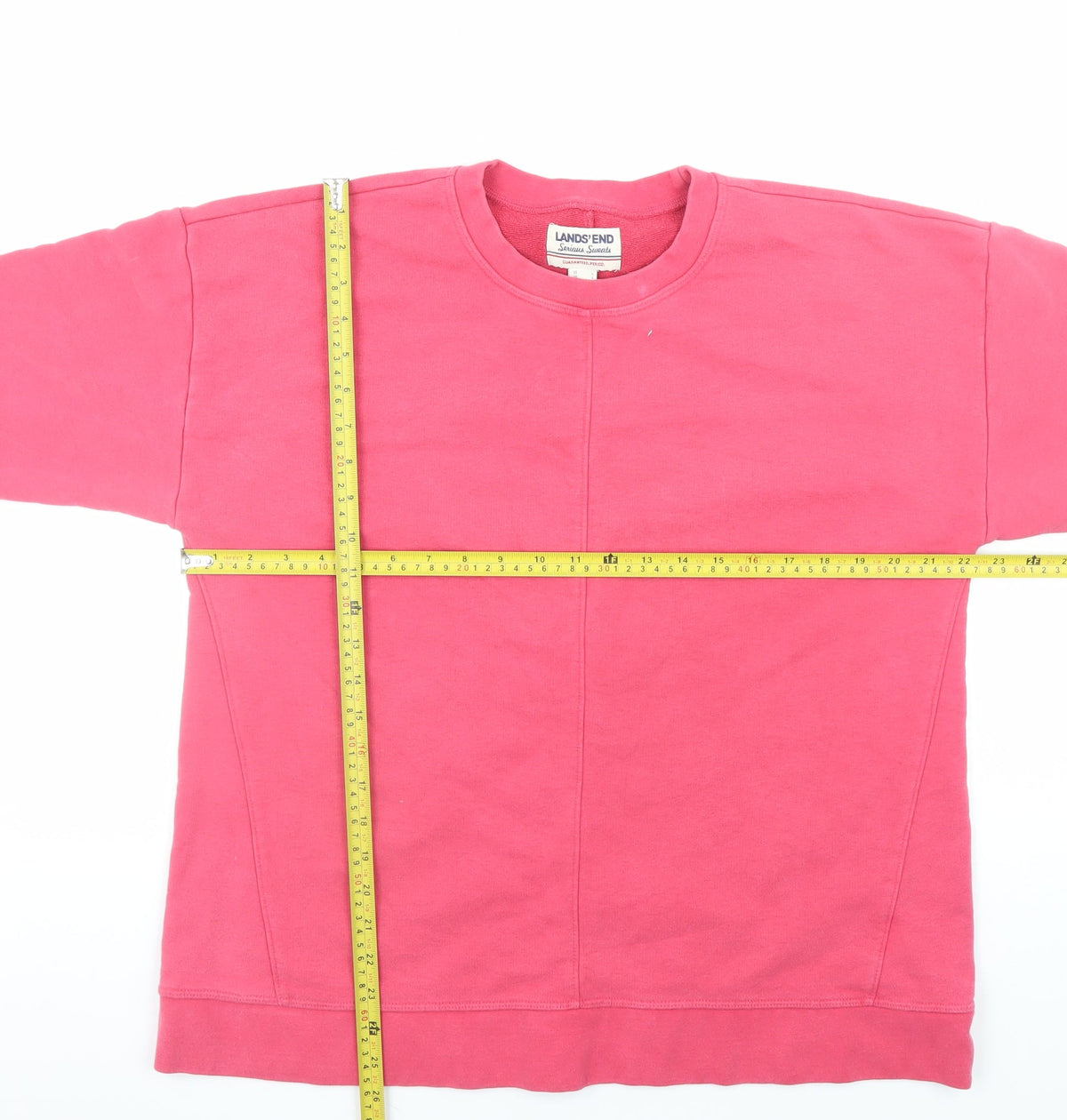 Mens UK Size L Lands' End Pink Pullover Sweatshirt