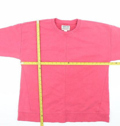 Mens UK Size L Lands' End Pink Pullover Sweatshirt