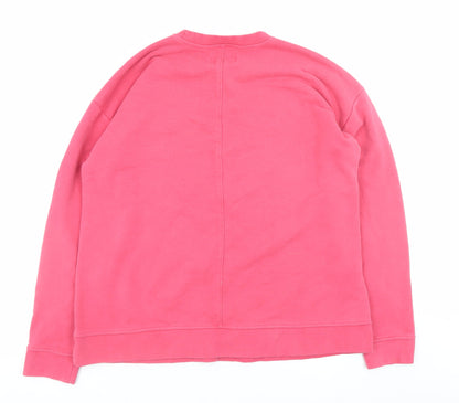 Mens UK Size L Lands' End Pink Pullover Sweatshirt