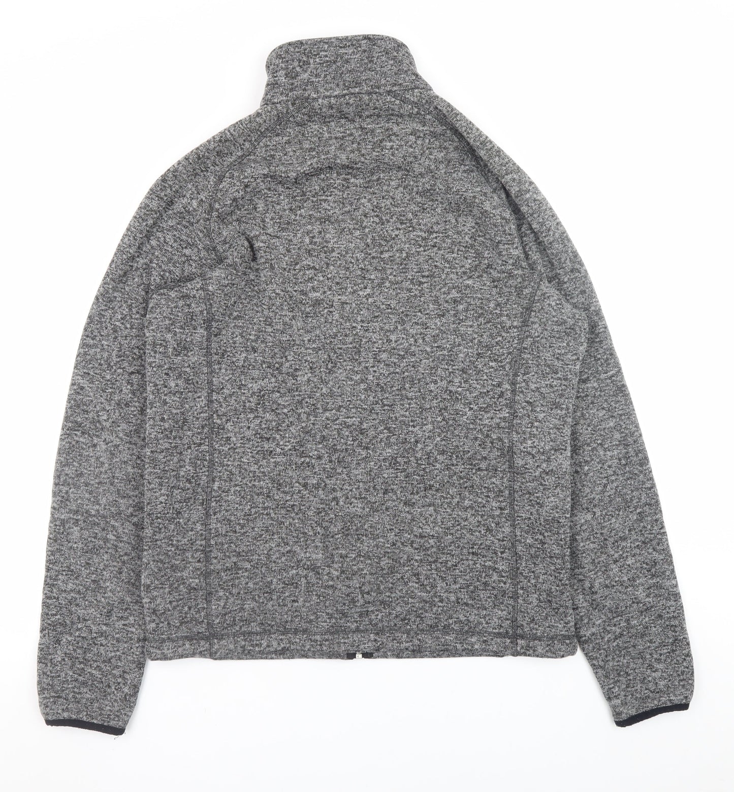 Mens UK Size L Black Blue Grey Full Zip Sweatshirt