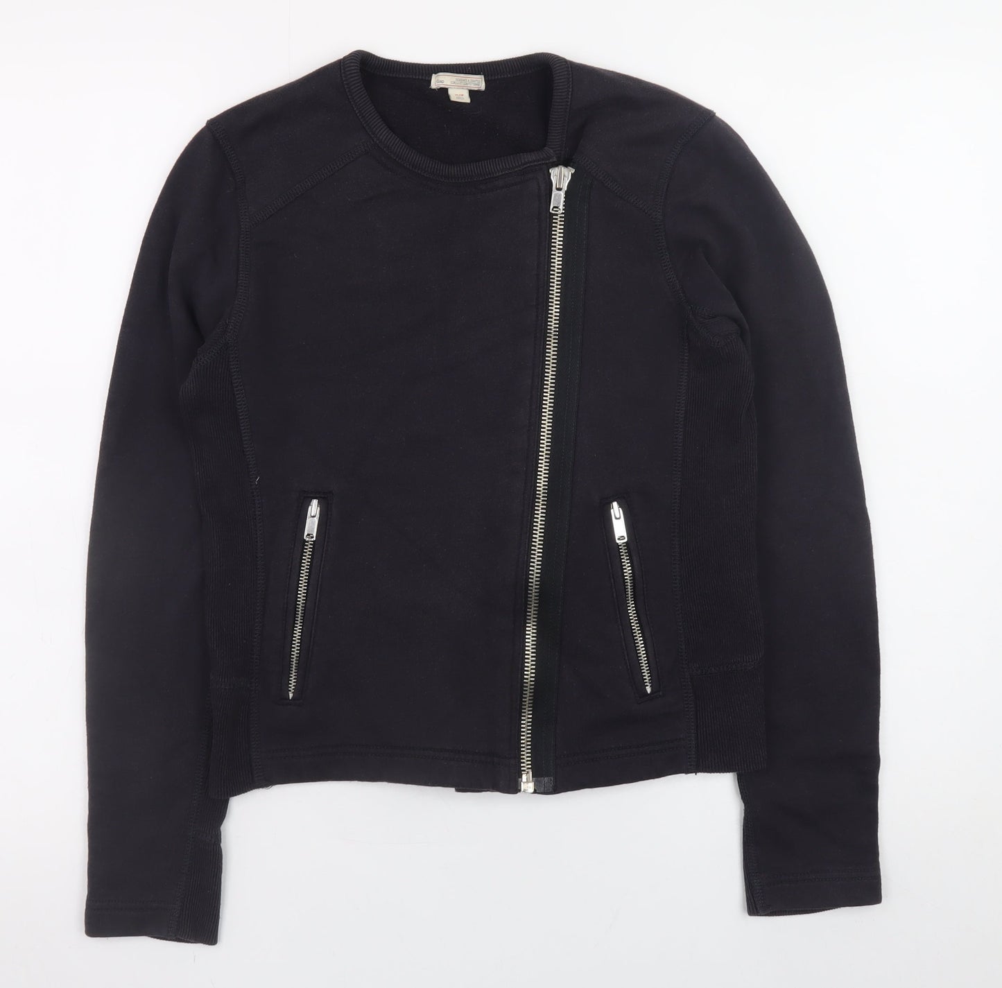 Womens UK Size XS Gap Black Full Zip Sweatshirt