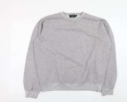 Mens UK Size S boohooMAN Grey Pullover Sweatshirt
