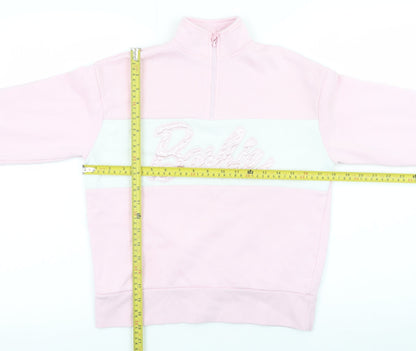 Barbie Girls Pink 11-12 Years Half Zip Fleece Sweatshirt