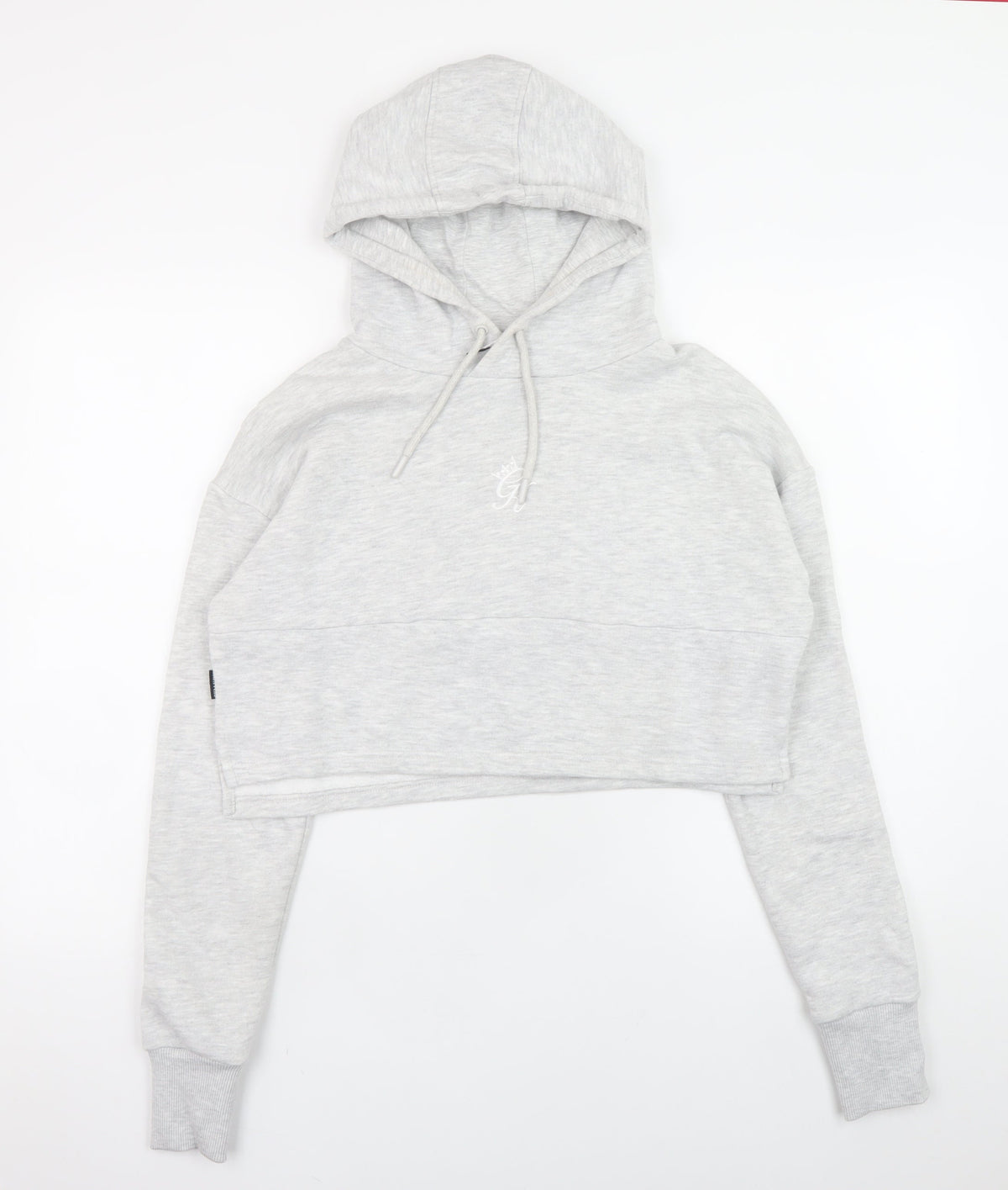 Womens UK Size 12 Gym King Grey Pullover Hoodie