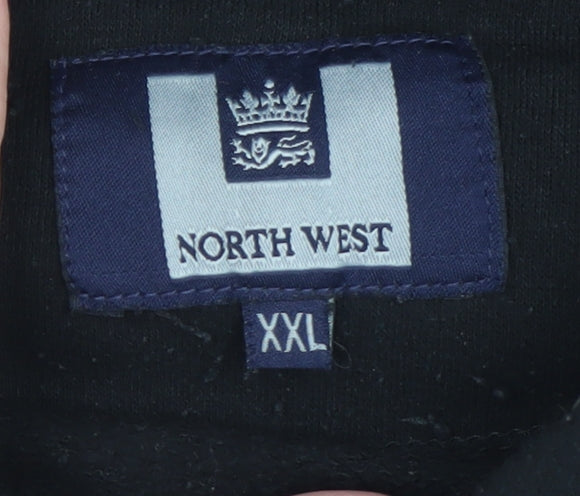 Mens UK Size 2XL North West Black Pullover Hoodie