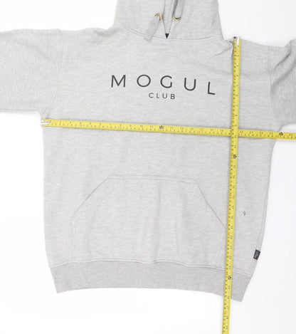 Mens UK Size L Mogul Club Grey Pullover Hoodie