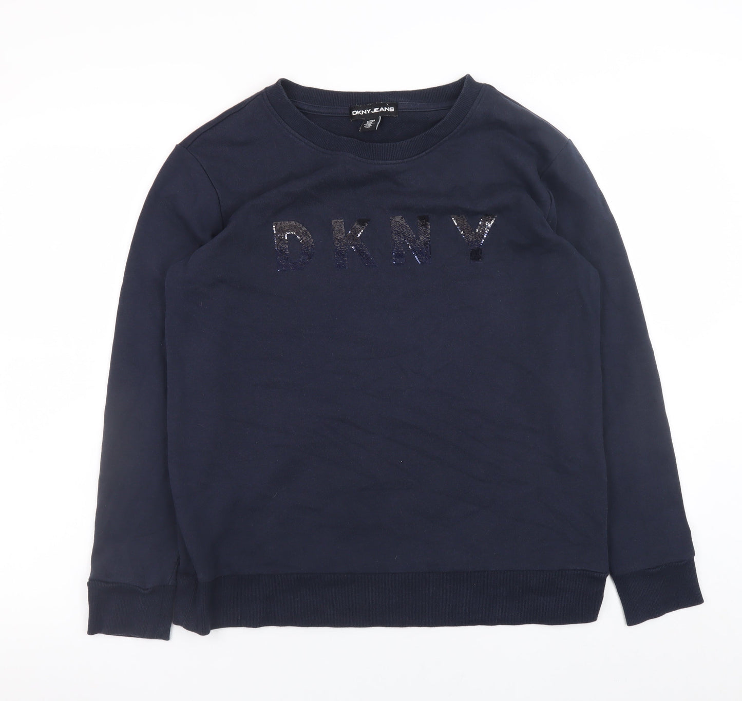 Womens UK Size S DKNY Blue Pullover Sweatshirt