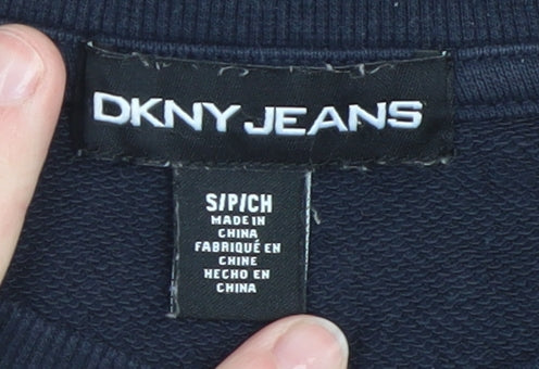 Womens UK Size S DKNY Blue Pullover Sweatshirt