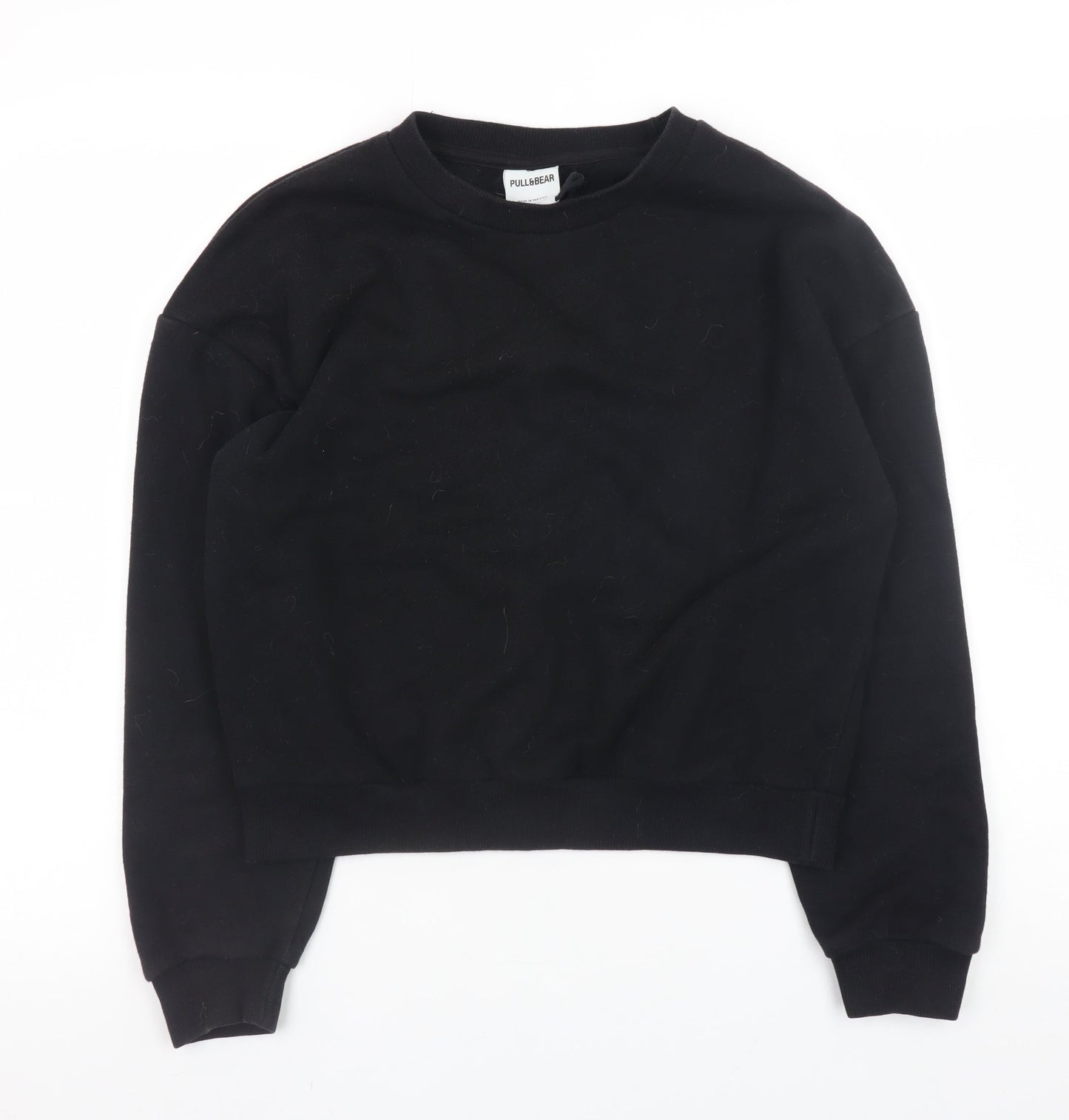 Womens UK Size S Pull&Bear Black Pullover Sweatshirt