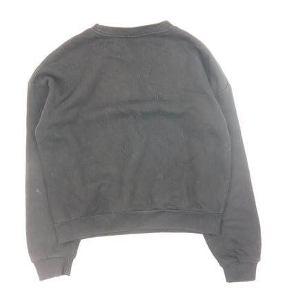 Womens UK Size S Pull&Bear Black Pullover Sweatshirt