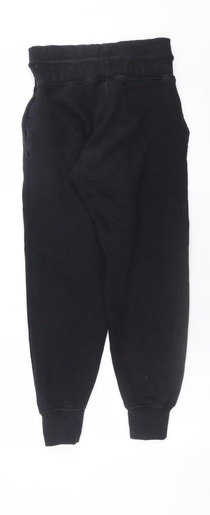 Fórena Mens Black Jogger Sweatpants S Regular Fit Fleece Cuffed