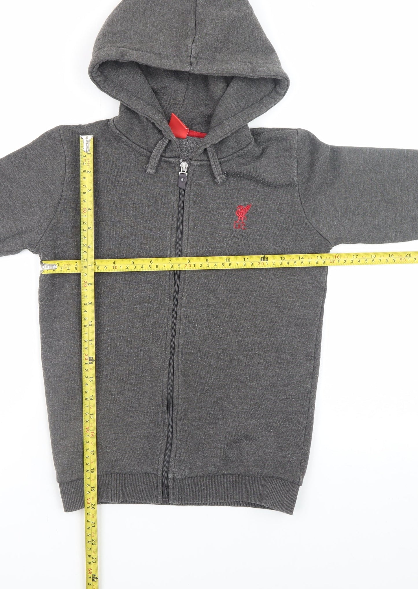 Boys UK Size 9-10 Years LFC Grey Full Zip Hoodie
