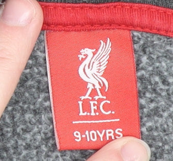 Boys UK Size 9-10 Years LFC Grey Full Zip Hoodie