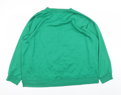 Womens UK Size 18 M&Co Green Pullover Sweatshirt