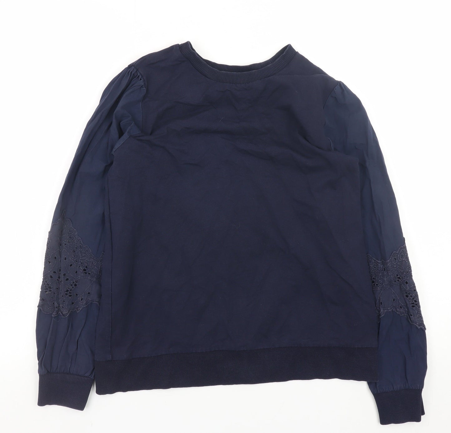 Womens UK Size S Gallery Blue Pullover Sweatshirt