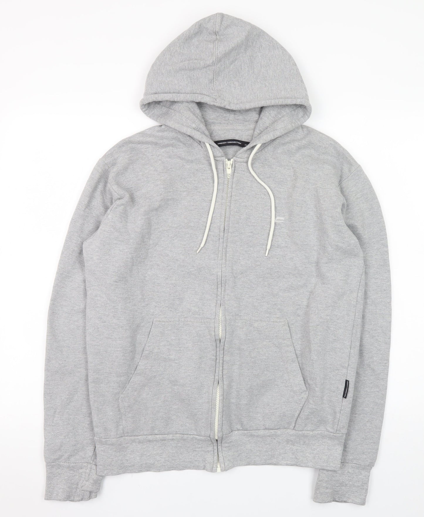 Mens UK Size M French Connection Grey Full Zip Hoodie
