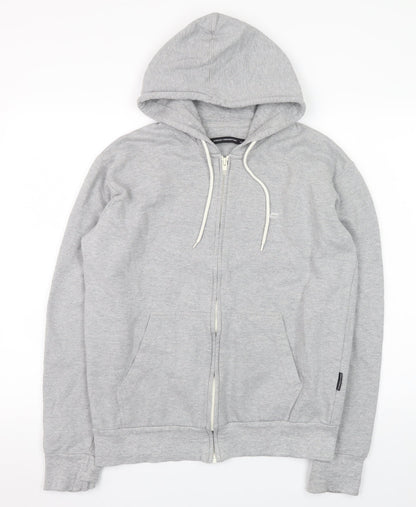 Mens UK Size M French Connection Grey Full Zip Hoodie